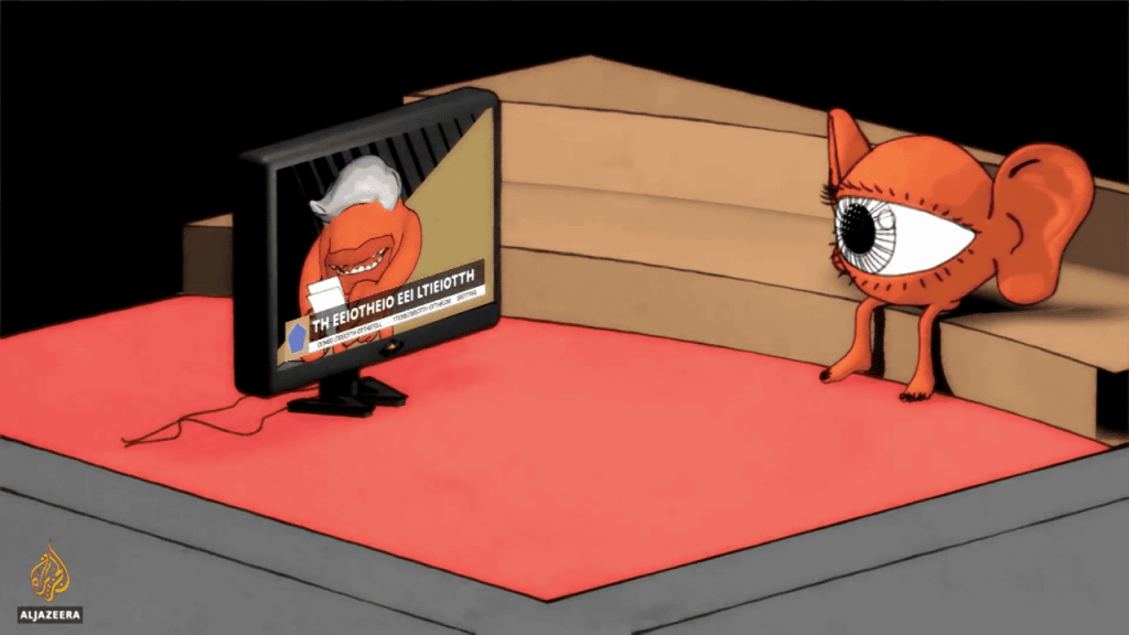 VIDEO: Corto animado que resume los 5 filtros de la máquina de los medios de comunicación según Noam&nbsp;Chomsky