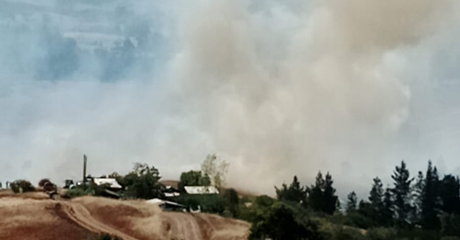 Declaran Alerta Amarilla en Portezuelo por incendio forestal