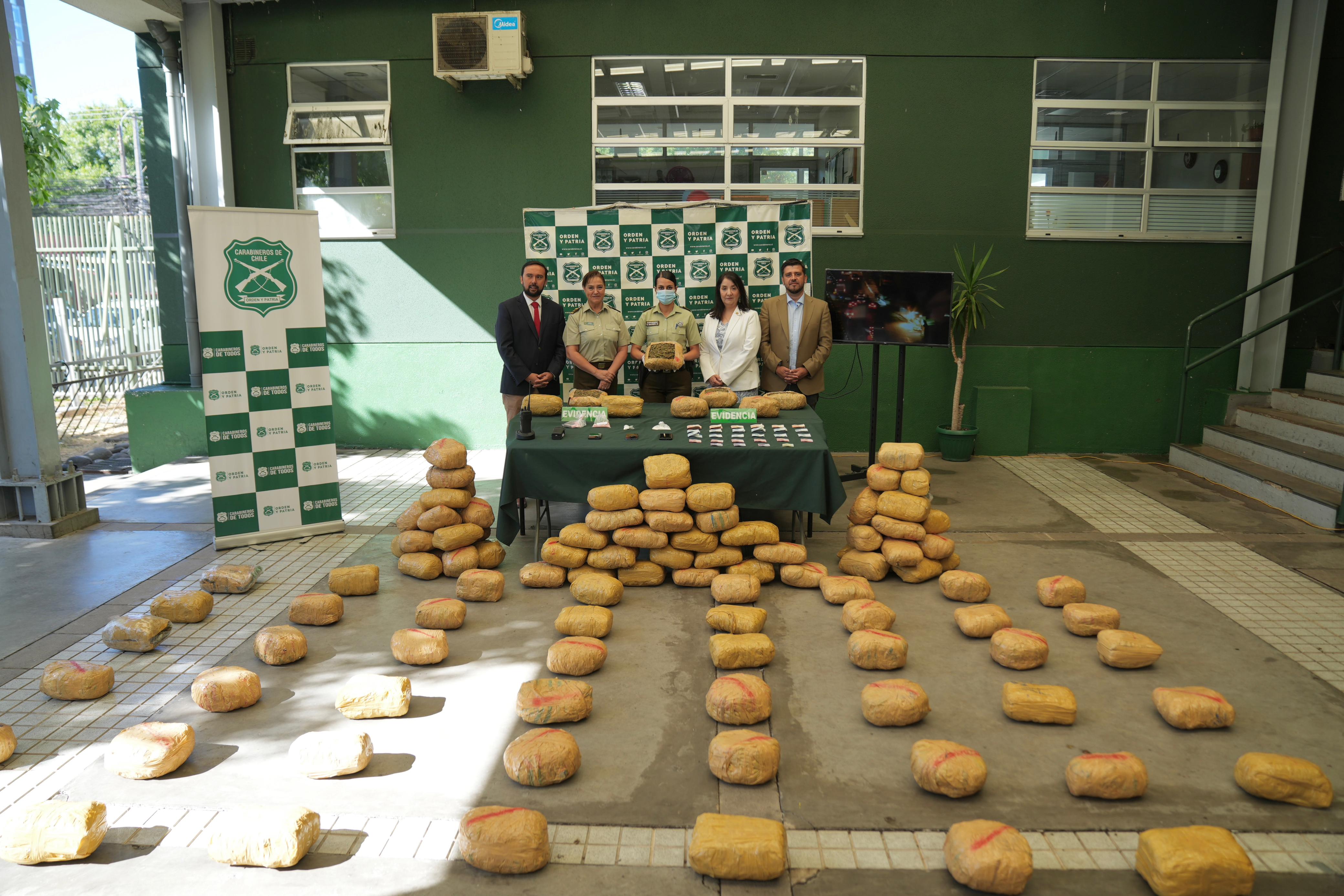 Decomisan 150 kilos de marihuana elaborada: la mayor incautación de esta sustancia en Ñuble
