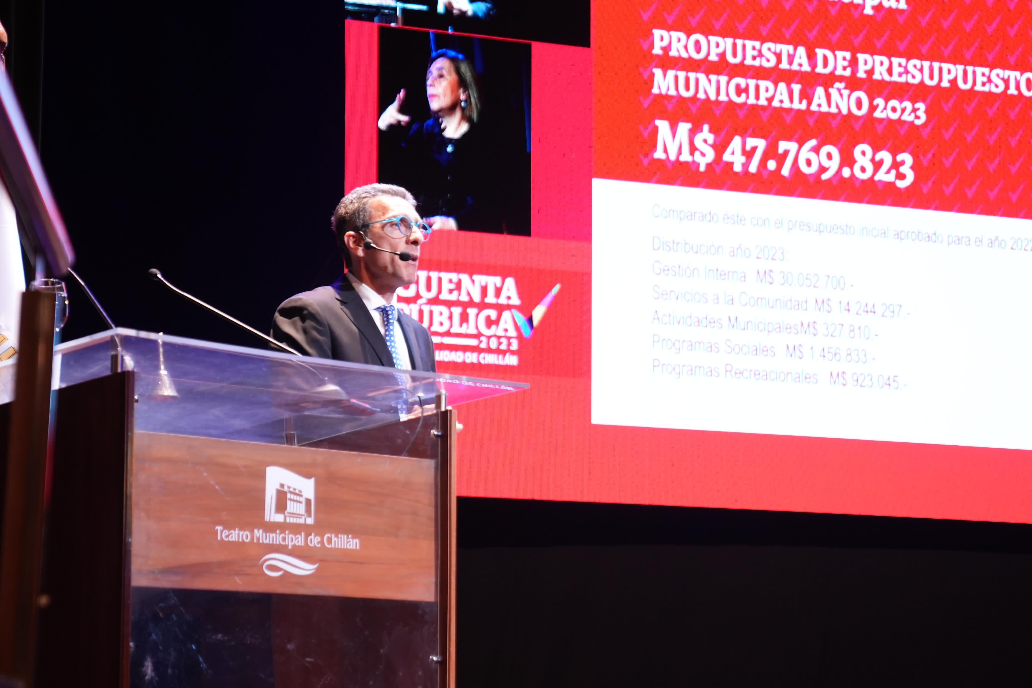 Alcalde de Chillán, Camilo Benavente, realizó Cuenta Pública anual centrada en transformación integral