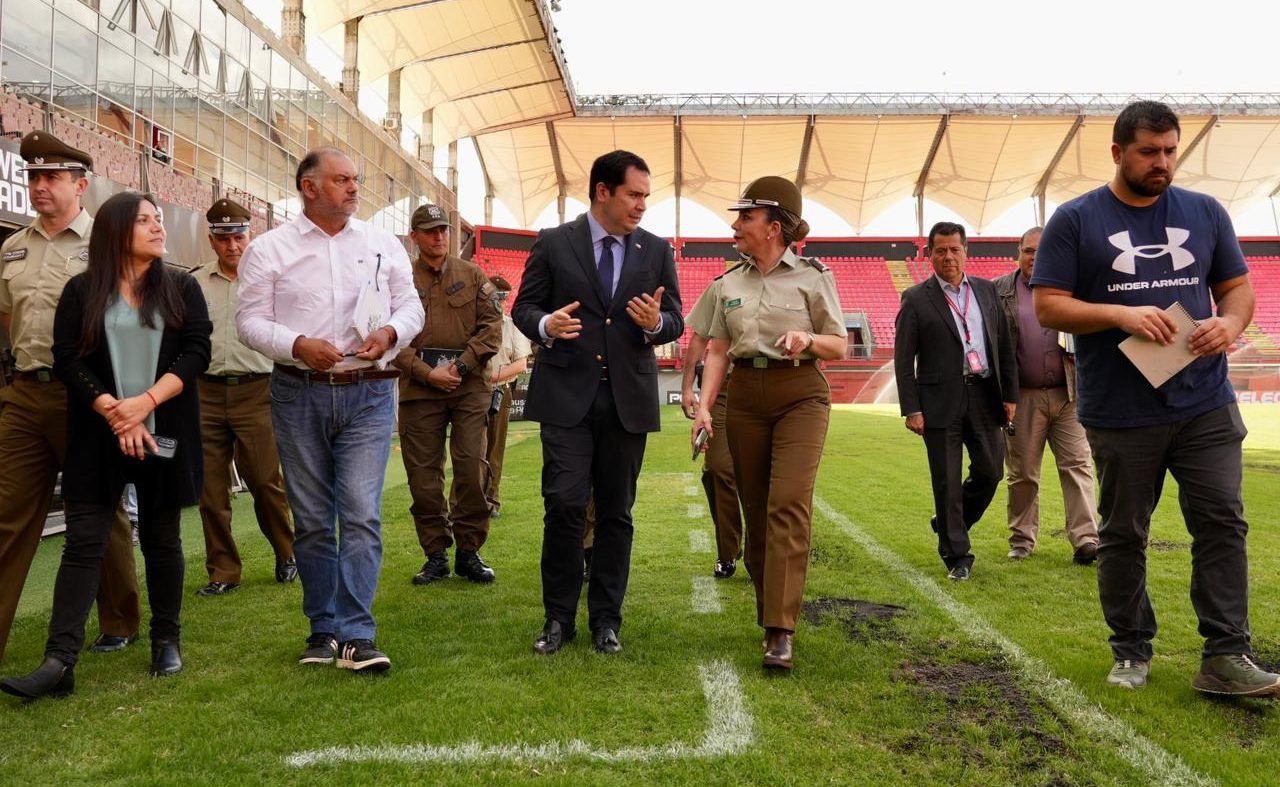 Delegado Presidencial y autoridades supervisan medidas de seguridad para partido entre Ñublense y Universidad Católica